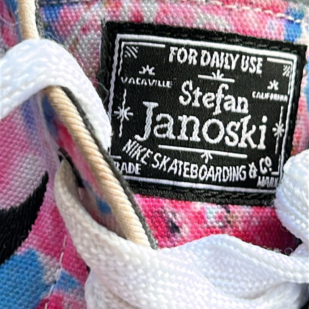 Nike Zoom Stefan Janoski Cherry Blossom Canvas Premium Sneakers Sz 9 - Picture 4 of 13